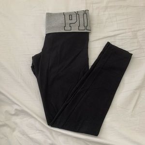 Victoria’s Secret pink sequined yoga leggings